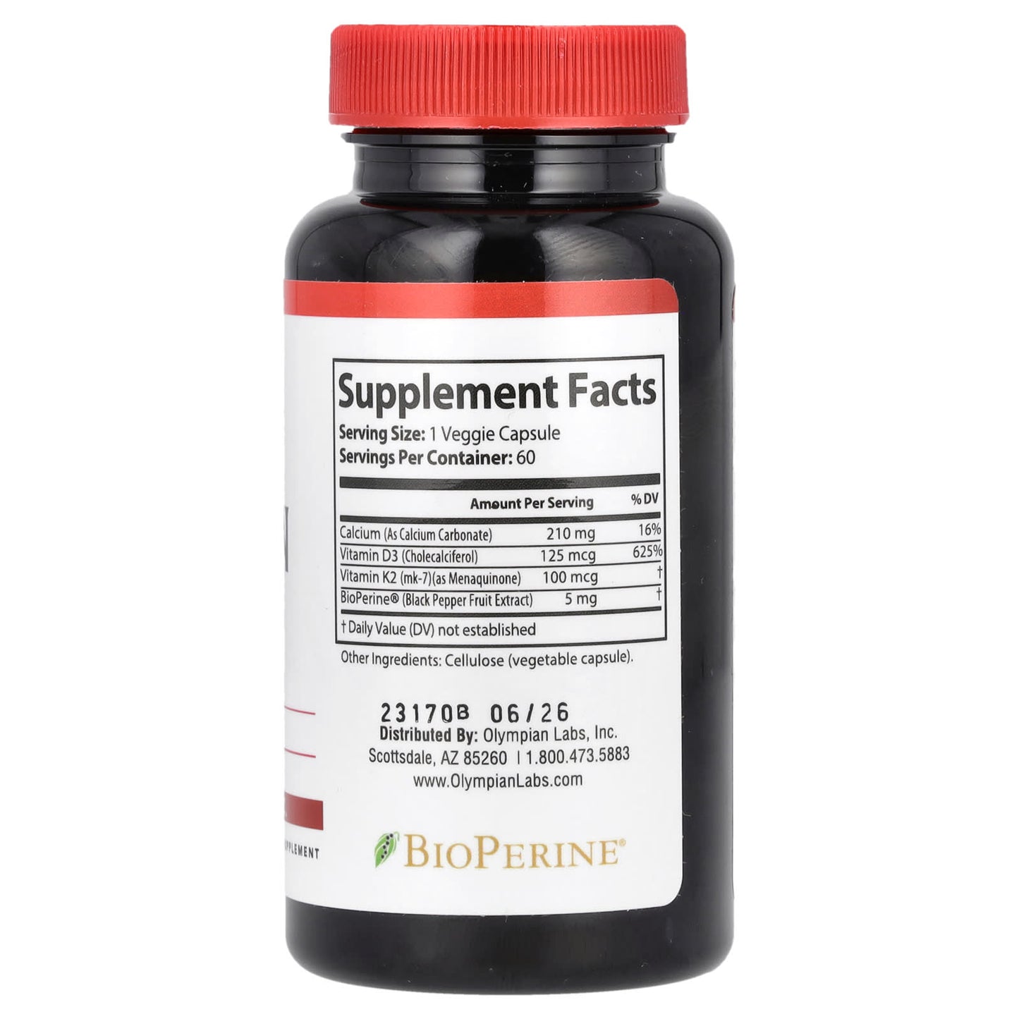 Olympian Labs, Vitamin K2 + D3, 60 Capsules - Image 2