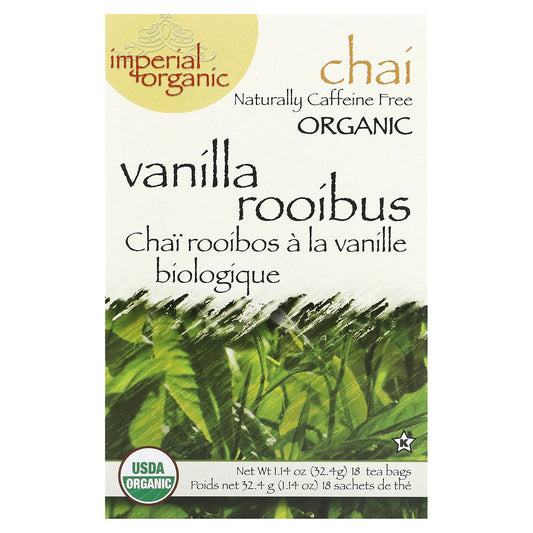 Uncle Lee's Tea, Imperial Organic Vanilla Rooibos Chai, Caffeine Free, 18 Tea Bags, 1.14 oz (32.4 g) - Image 1