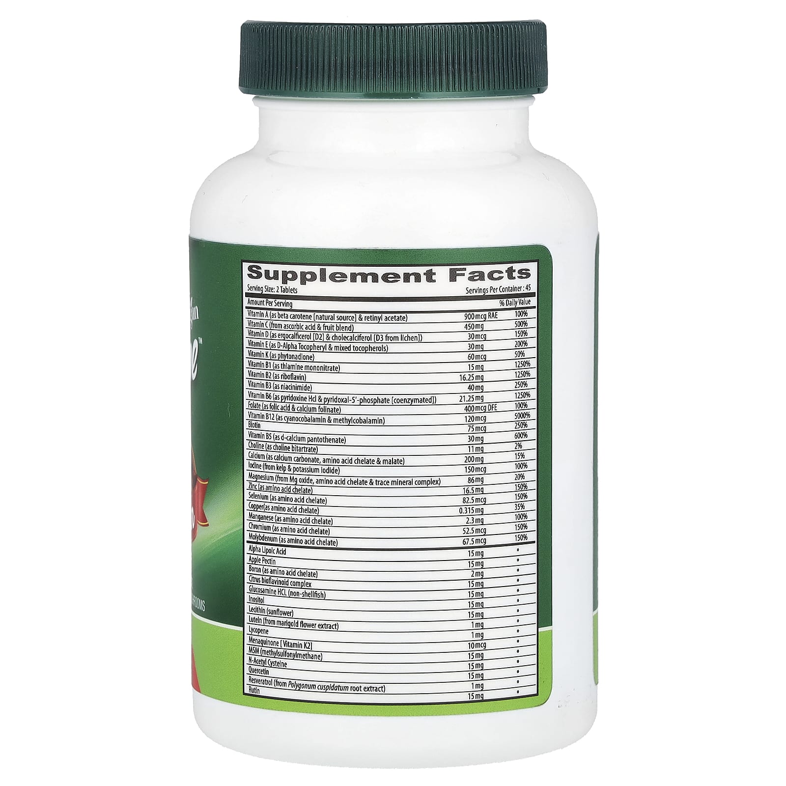 Deva Vegan Multivitamin, Iron-Free, High Potency, 90 Tablets - Image 2