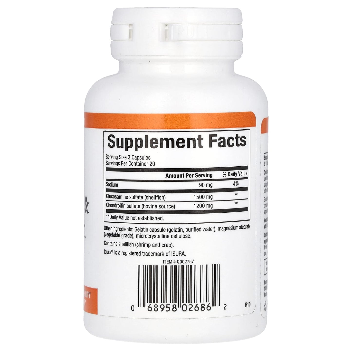 Natural Factors, Glucosamine & Chondroitin, 60 Capsules - Image 2