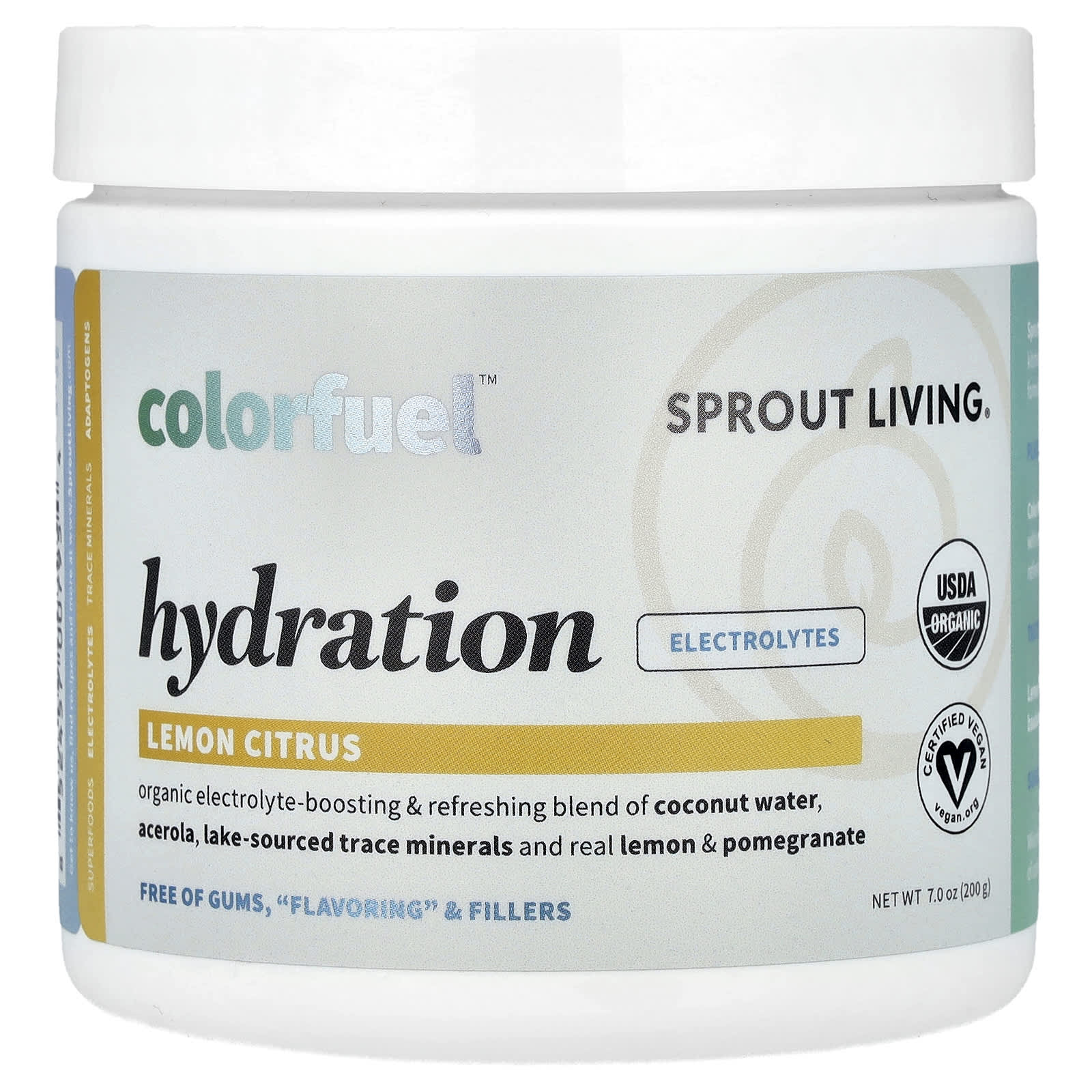 Sprout Living, Colorfuel™ Hydration, Lemon Citrus, 7 oz (200 g) - Image 1