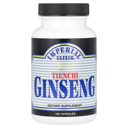 Tienchi Ginseng Supplement for Circulation and Immune Support (500mg, 100 Capsules) - Image 1