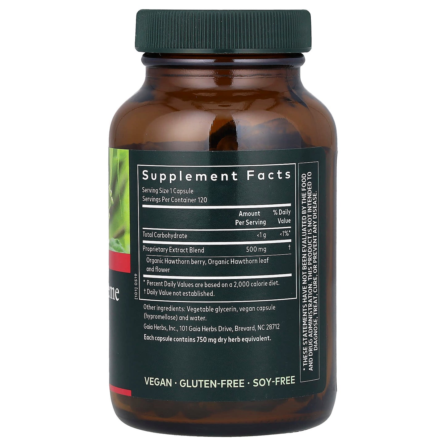 Gaia Herbs Hawthorn Supreme Heart Health Supplement - 120 Vegan Capsules - Image 2