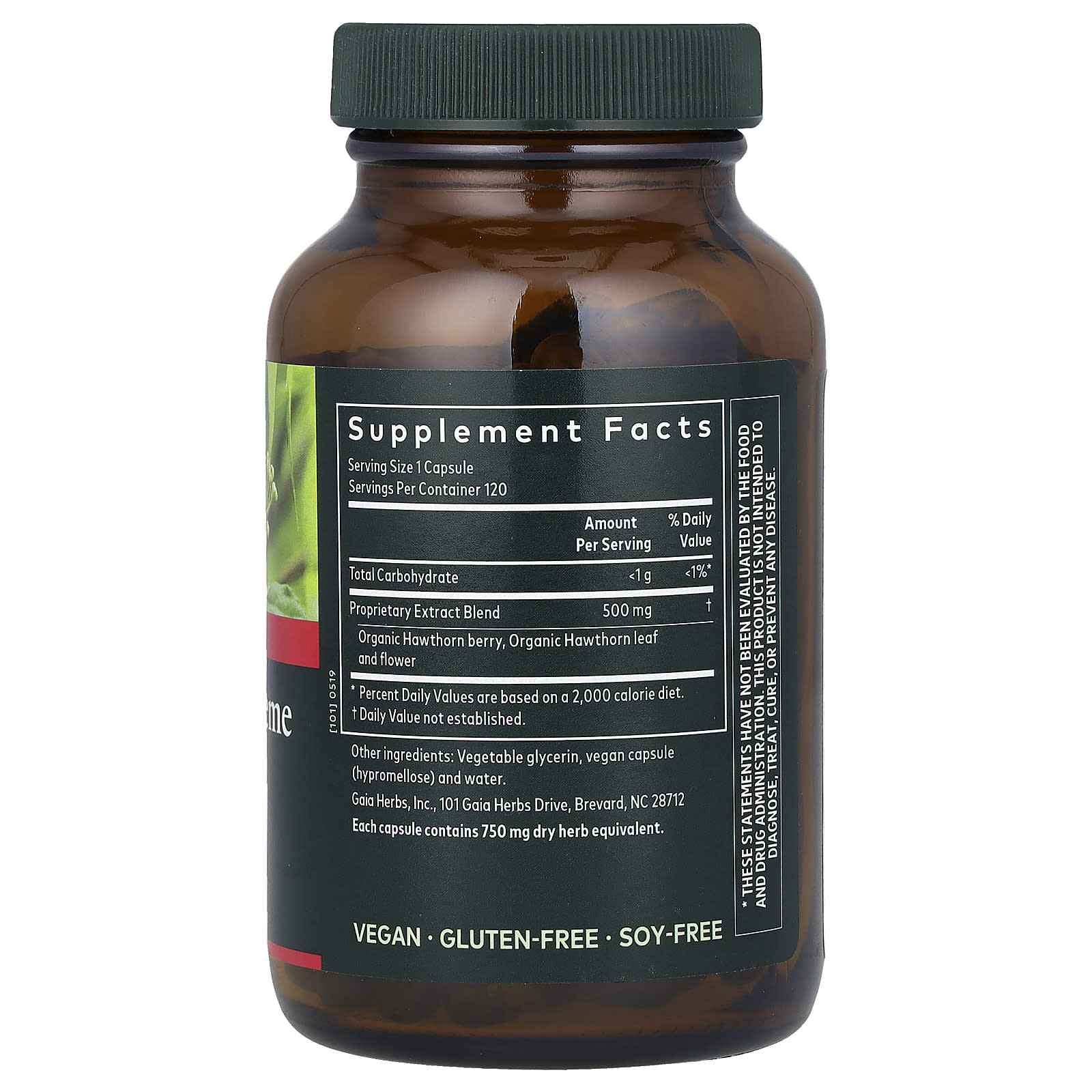 Gaia Herbs Hawthorn Supreme Heart Health Supplement - 120 Vegan Capsules - Image 2