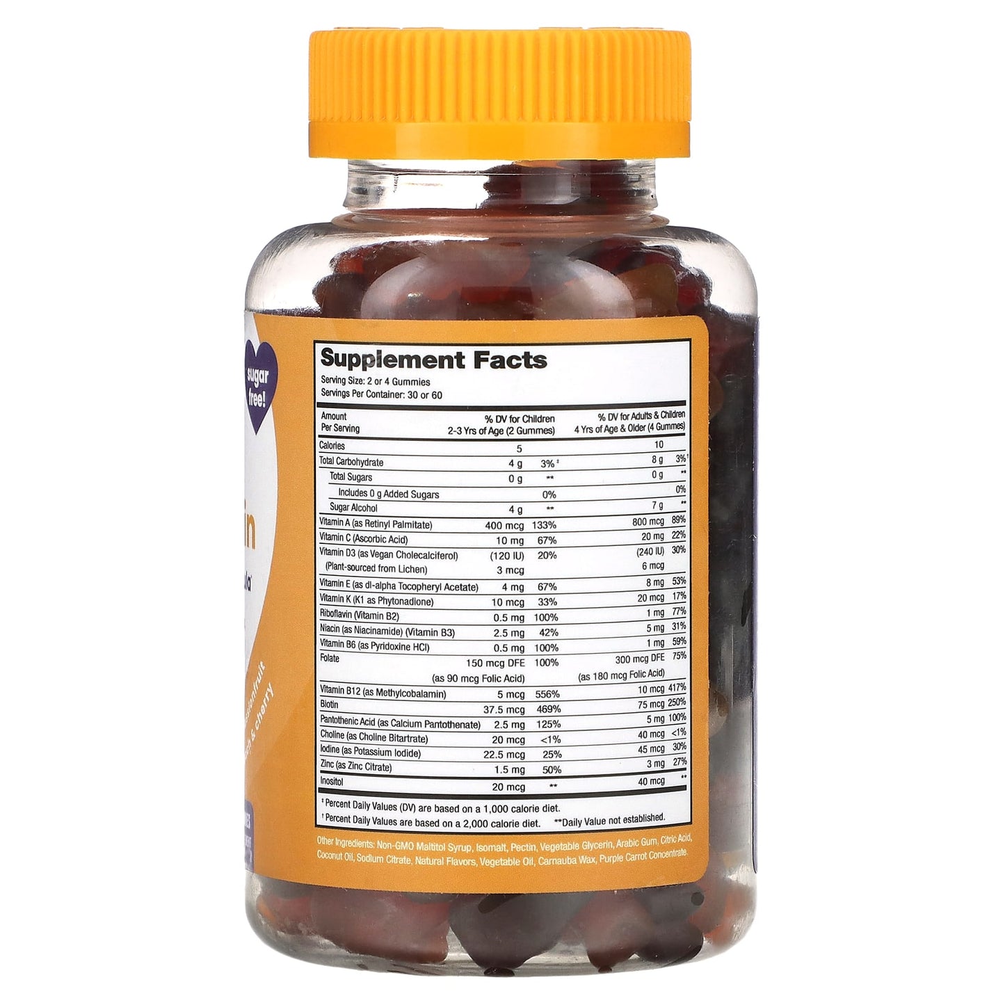 NutraChamps, Kids Multivitamin, Strawberry, Passionfruit, Peach & Cherry, 120 Vegan Gummies - Image 2