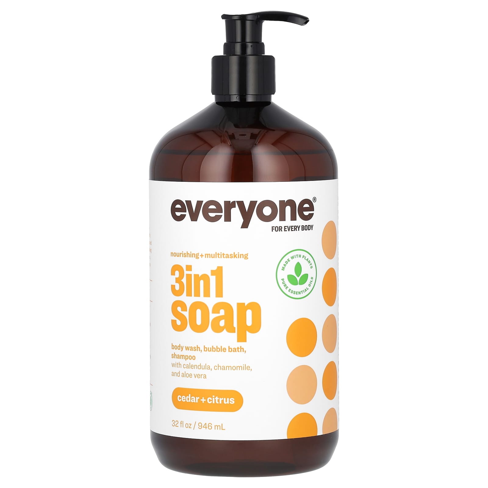 Everyone 3-in-1 Soap, Cedar + Citrus, 32 fl oz, Eco-Friendly, Cruelty-Free - Image 1