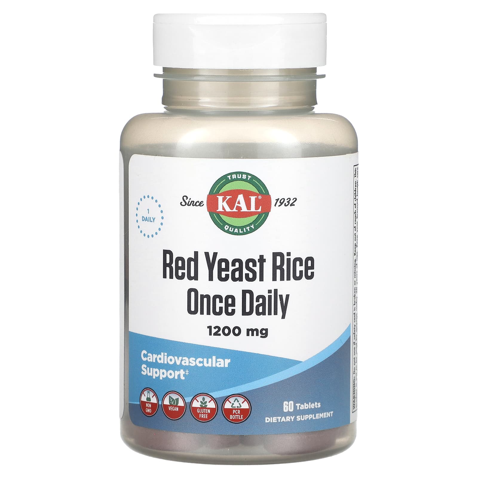 KAL, Red Yeast Rice, 1,200 mg, 60 Tablets - Image 1