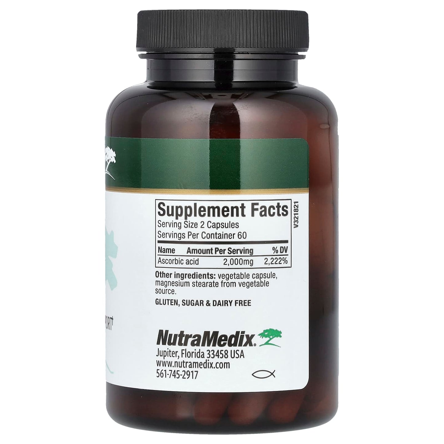 NutraMedix, Vitamin C, 1,000 mg, 120 Vegetable Capsules - Image 2