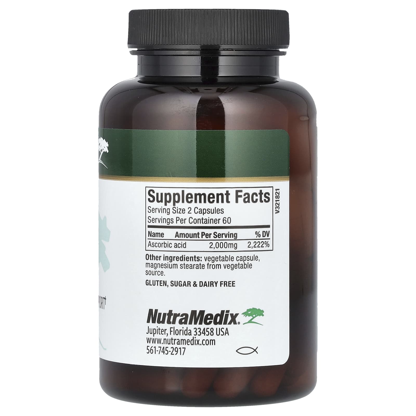 NutraMedix, Vitamin C, 1,000 mg, 120 Vegetable Capsules - Image 2