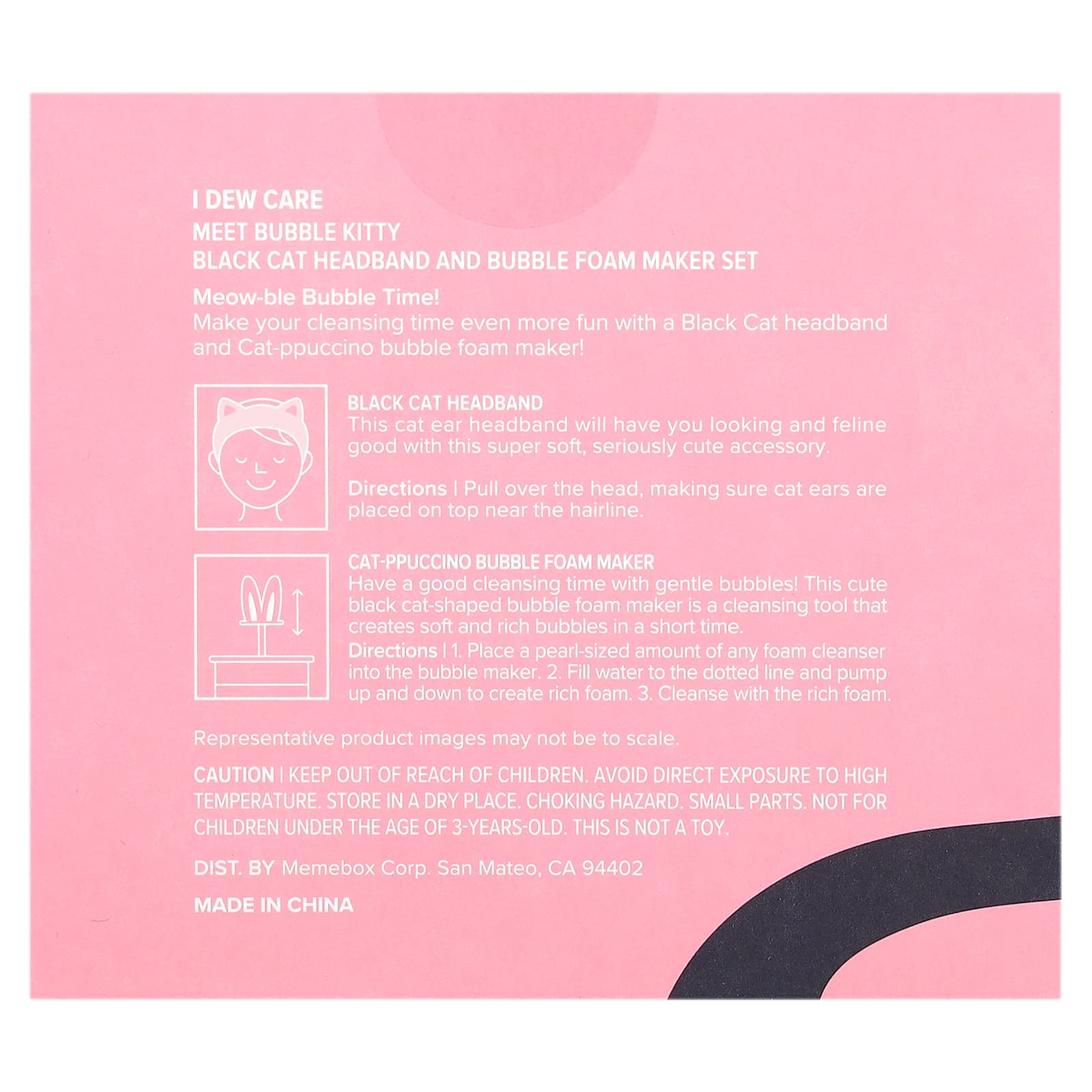 Cute Cat Headband & Bubble Foam Maker Set for Fun Cleansing Time - Image 2