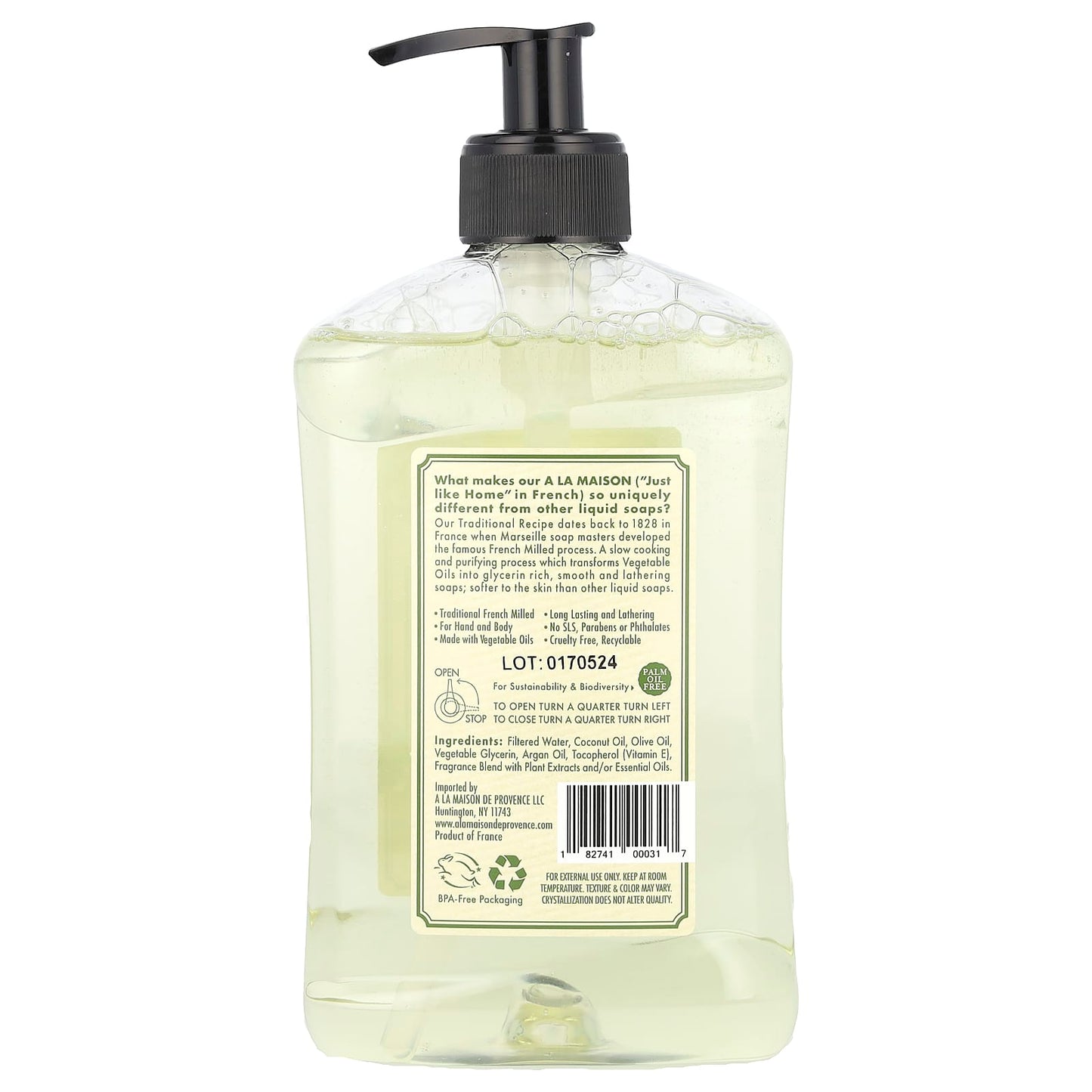 A La Maison Rosemary Mint Liquid Soap for Hand & Body, 16.9 fl oz - Image 2