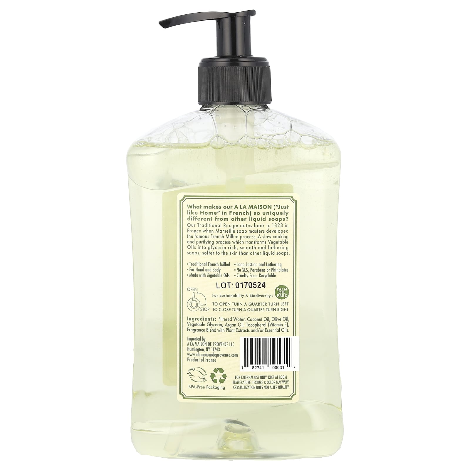 A La Maison Rosemary Mint Liquid Soap for Hand & Body, 16.9 fl oz - Image 2