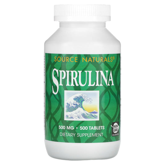 Source Naturals, Spirulina, 500 Tablets - Image 1