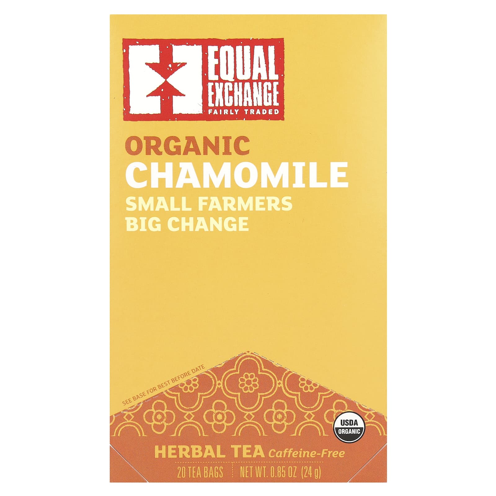 Organic Chamomile Tea - Fair Trade, USDA Organic, 20 Tea Bags - Image 1