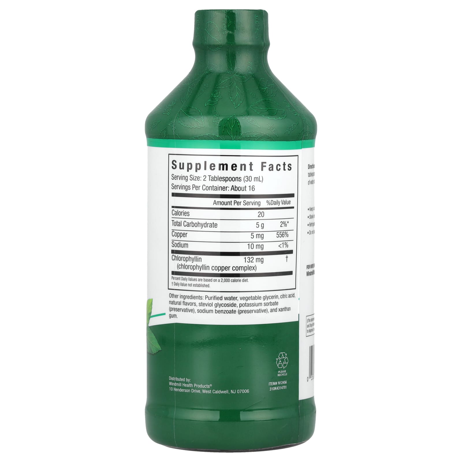 Boost Your Health with Country Farms ChloroPure Liquid Chlorophyll Mint 473ml - Image 2