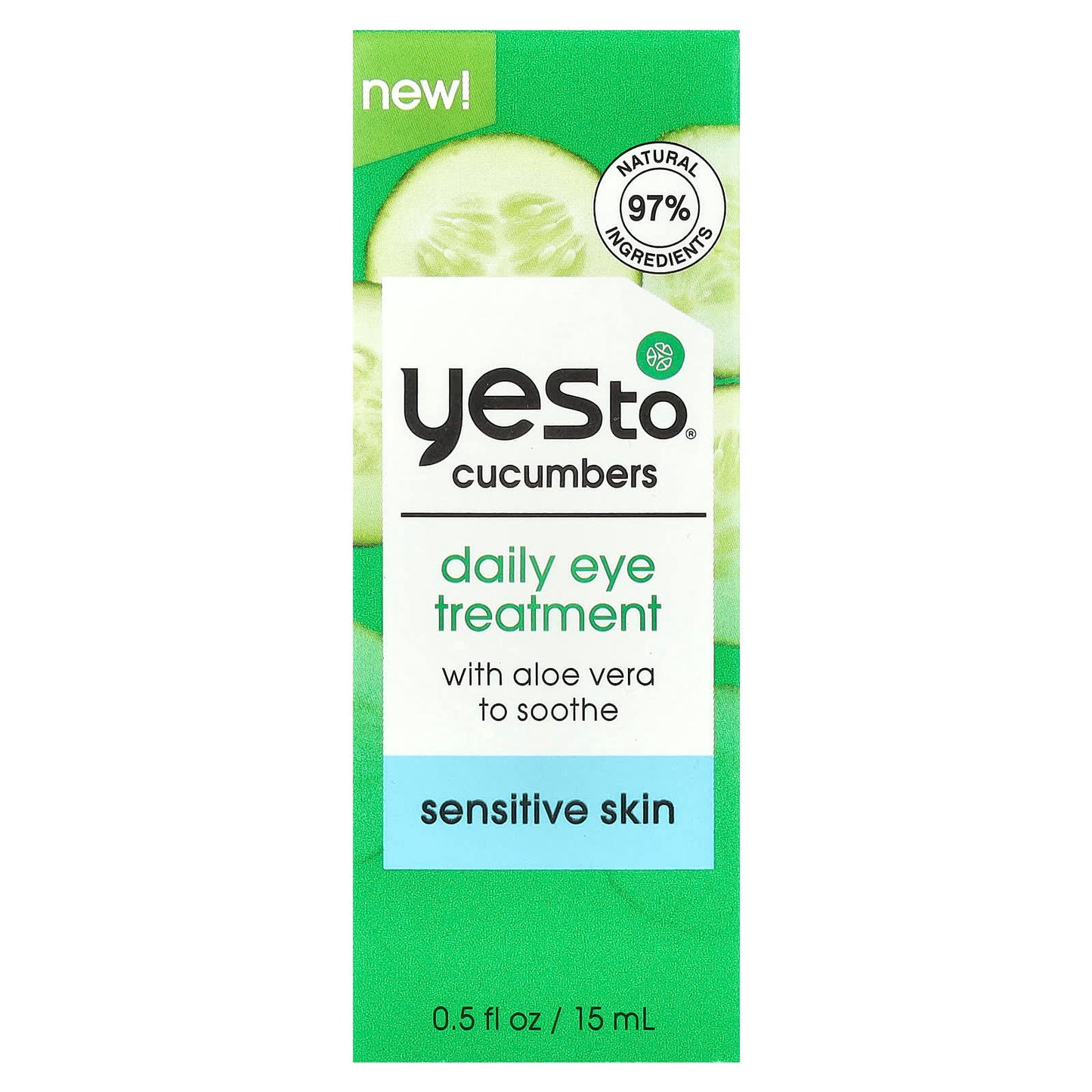 Yes To, Cucumbers, Daily Eye Treatment, Sensitive Skin, 0.5 fl oz (15 ml) - Image 2