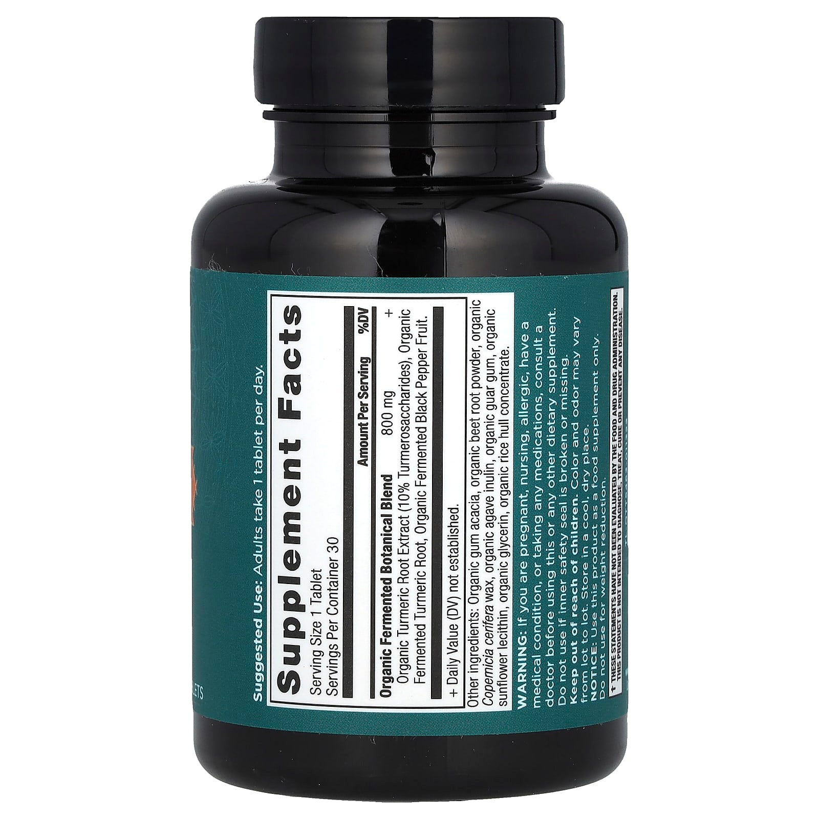 Ancient Nutrition Turmeric Once Daily - USDA Organic, 30 Tablets - Image 2