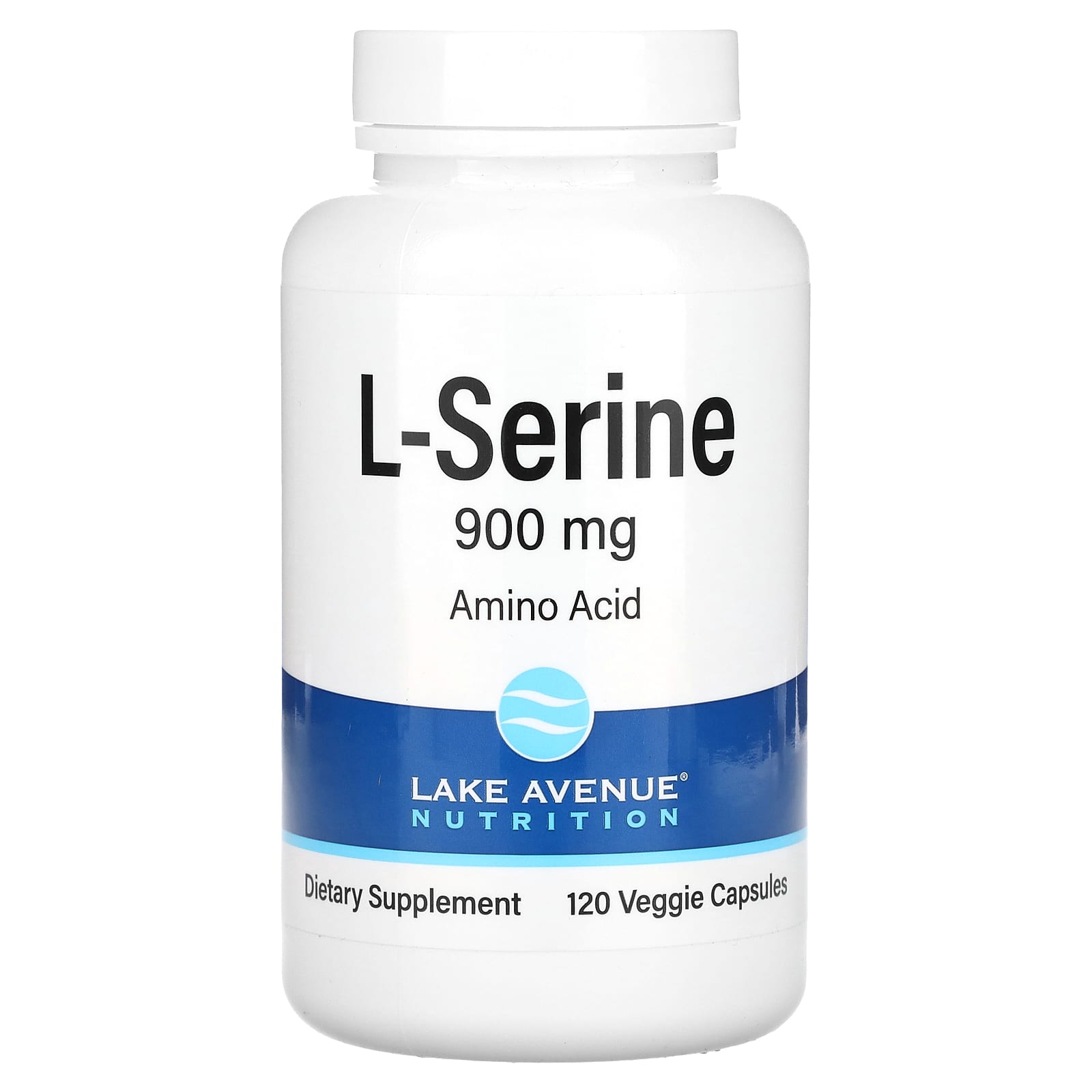 L-Serine 900mg, 120 Veggie Capsules for Brain Health & Sleep - Image 1