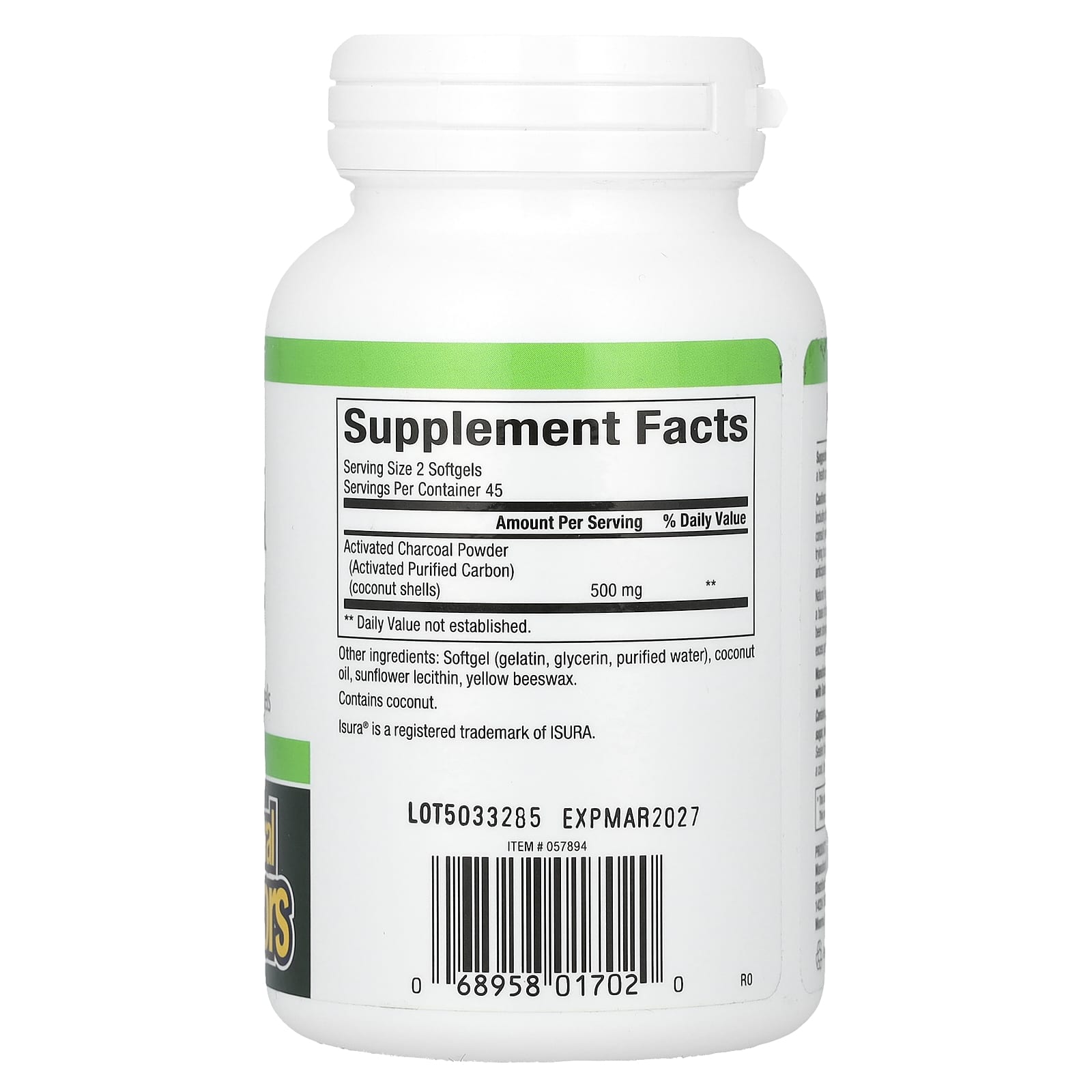 Natural Factors, Activated Charcoal, 90 Softgels (250 mg per Softgel) - Image 2