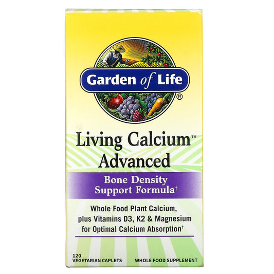 Garden of Life Living Calcium Advanced, 120 Vegetarian Caplets for Bone Health - Image 1