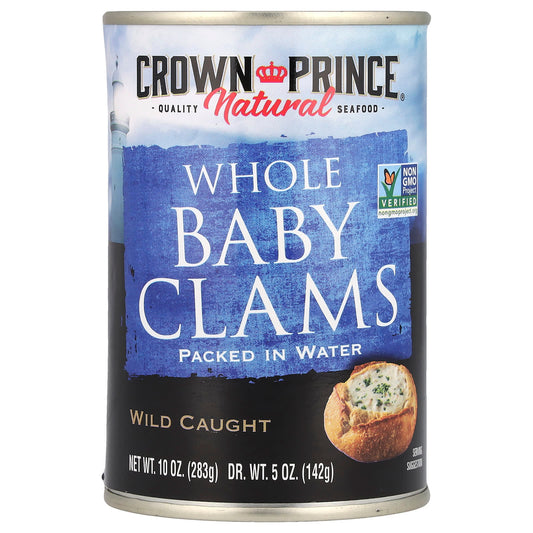 Wild Caught Baby Clams | Non-GMO & Sustainable | Crown Prince Natural - Image 1