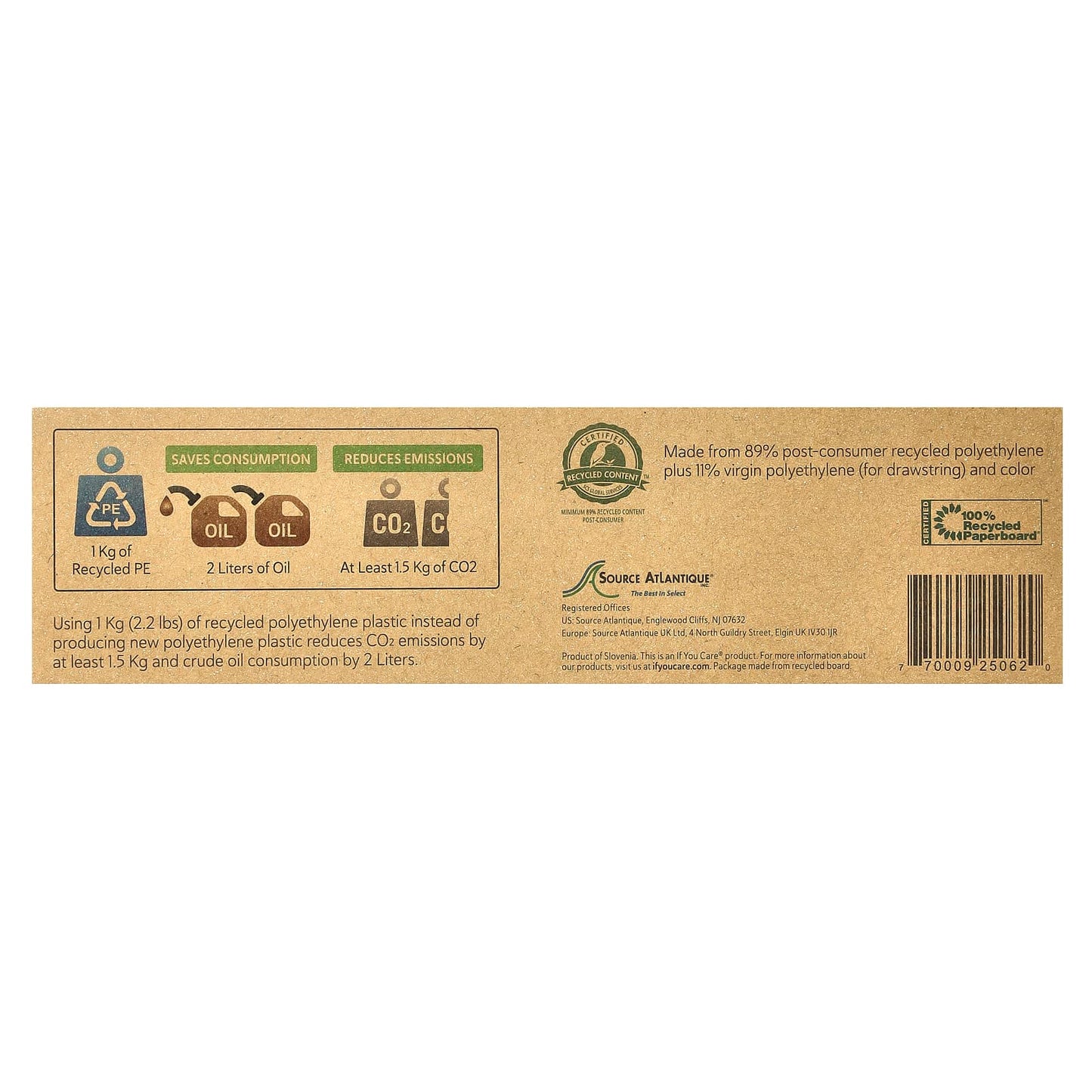 Eco-Friendly Tall Kitchen Bags by If You Care - 12 Pack - Image 2
