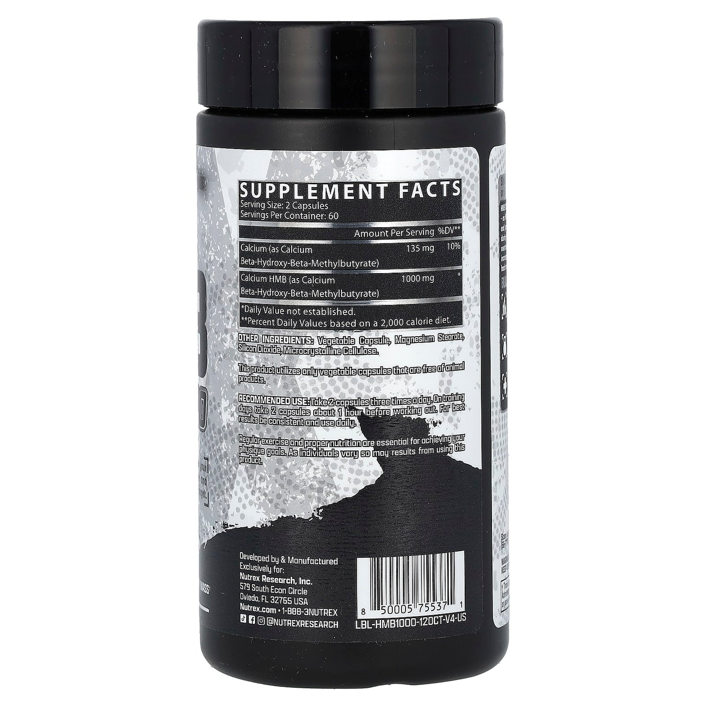 Nutrex Research, HMB 1000, 120 Capsules - Image 2