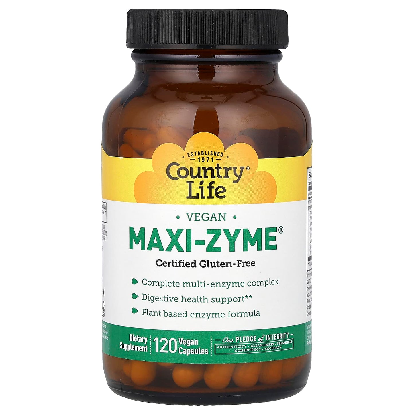 Maxi-Zyme Vegan Digestive Enzyme Supplement 120 Capsules - Image 1