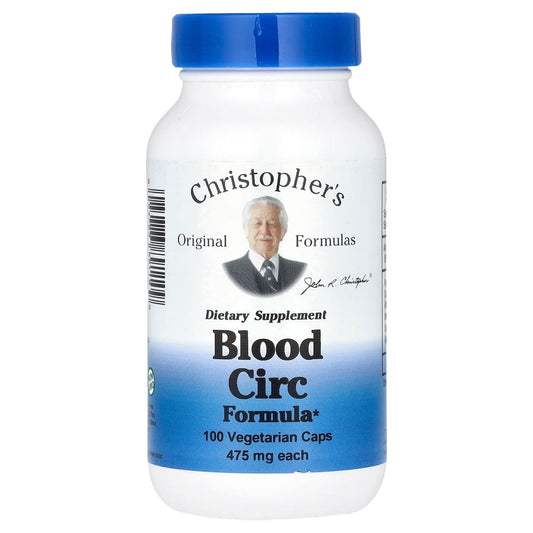 Christopher's Original Formulas, Blood Circ Formula, 950 mg, 100 Vegetarian Caps (475 mg per Capsule)