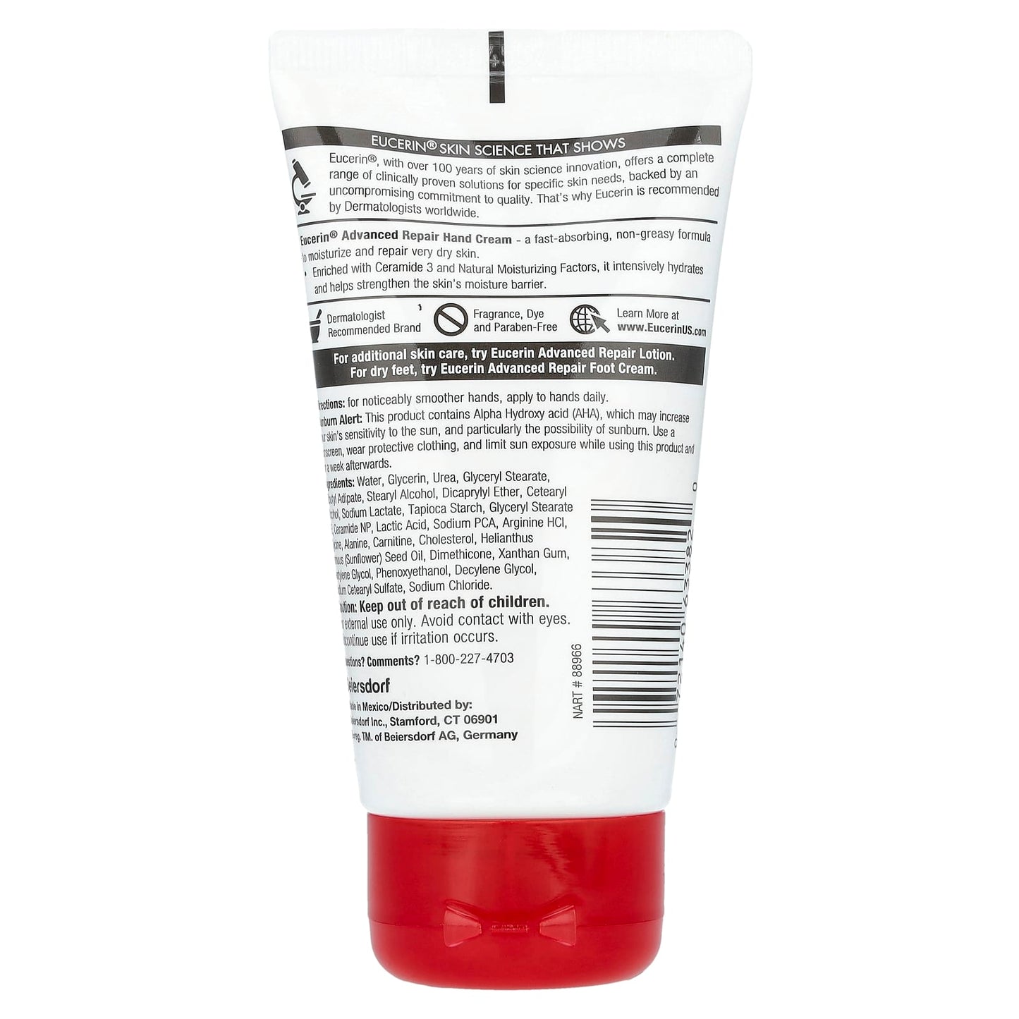 Eucerin Advanced Repair Hand Cream for Very Dry Skin, 2.7 oz - Image 2