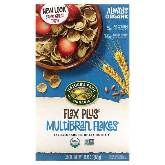 Nature's Path, Organic, Flax Plus Multibran Flakes Cereal, 13.25 oz (375 g) - Image 1