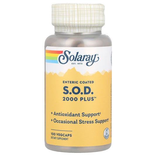Solaray, Enteric Coated S.O.D. 2000 Plus™, 100 VegCaps - Image 1