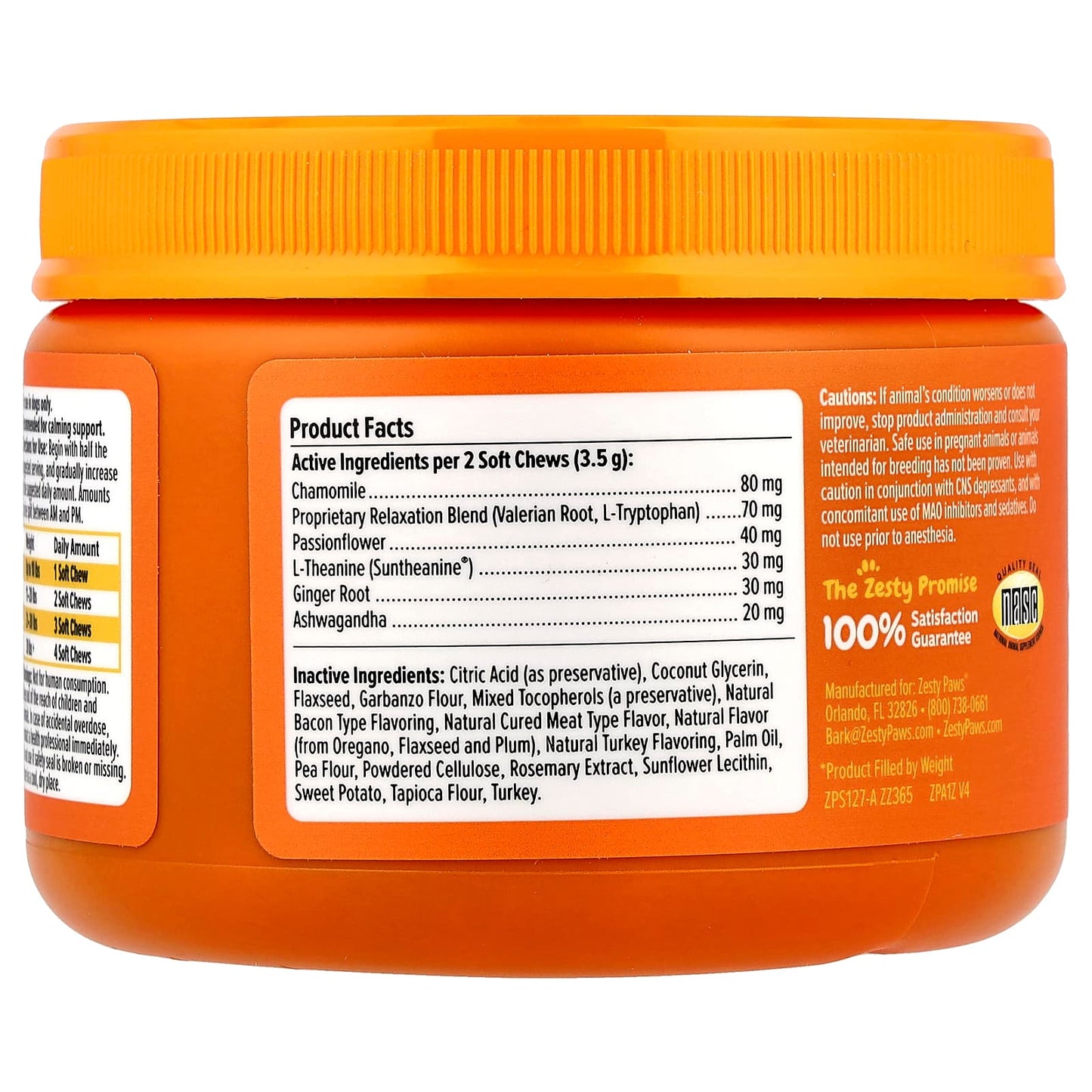 Zesty Paws, Puppy Calming Bites™, For Dogs, Turkey, 90 Soft Chews, 5.5 oz (157 g) - Image 2