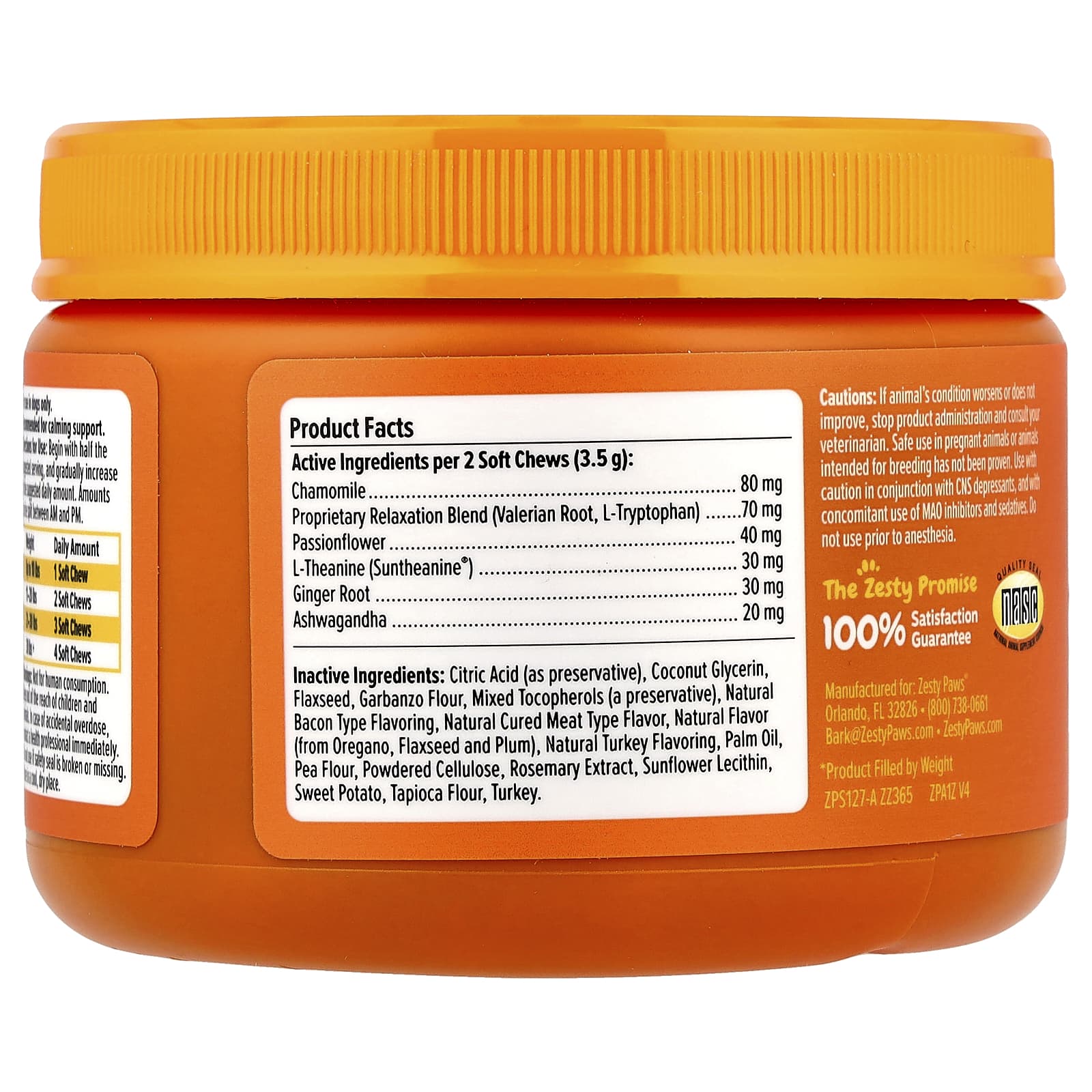 Zesty Paws, Puppy Calming Bites™, For Dogs, Turkey, 90 Soft Chews, 5.5 oz (157 g) - Image 2