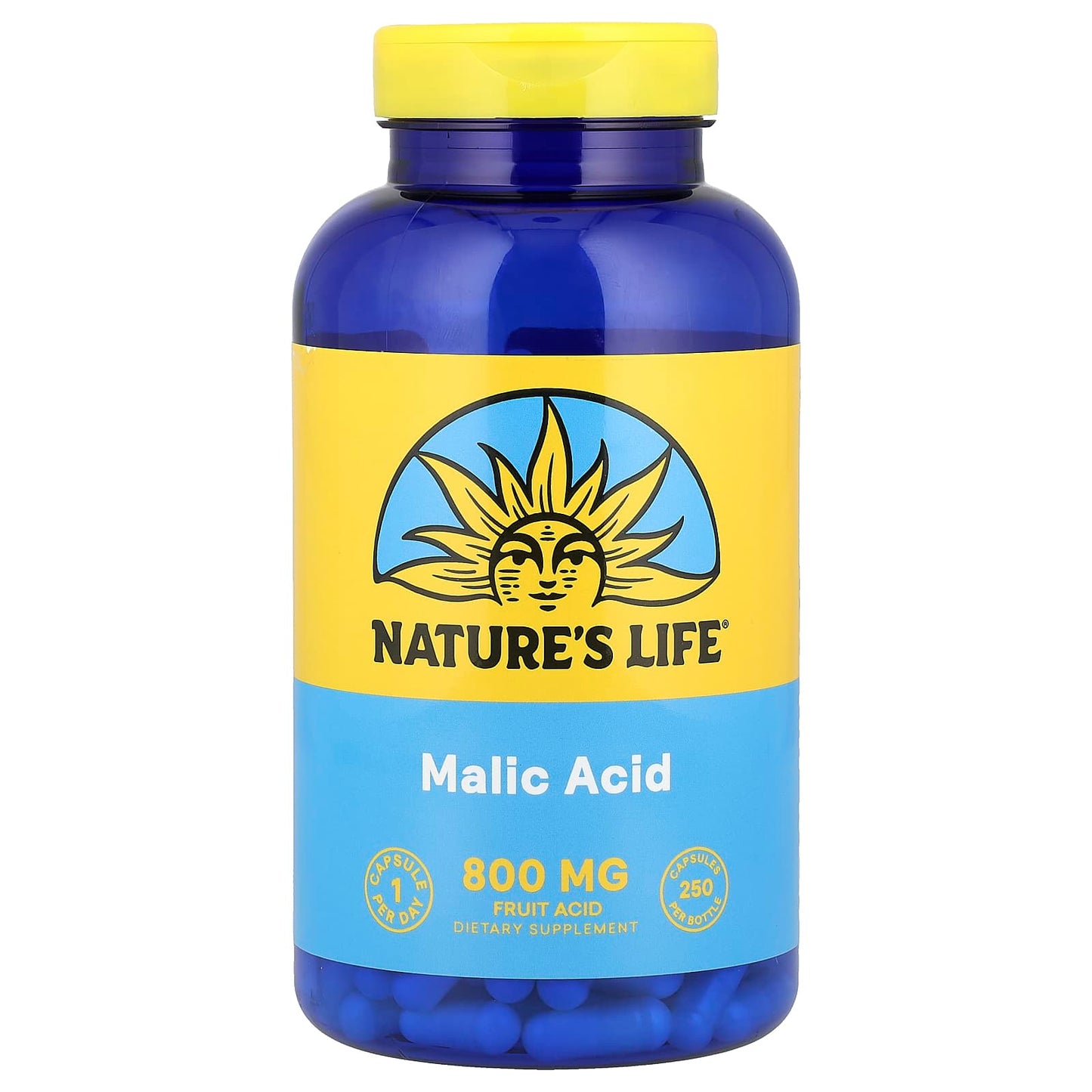 Nature's Life, Malic Acid, 800 mg, 250 Capsules - Image 1