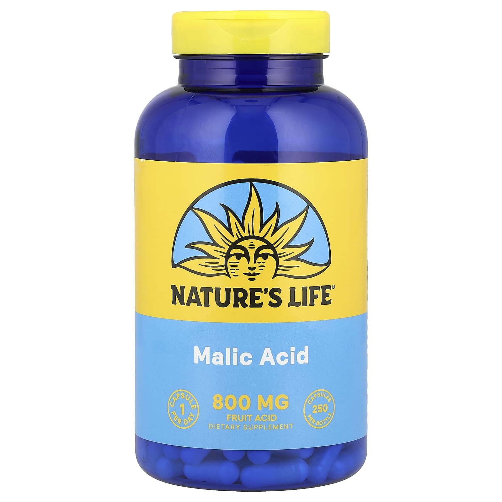 Nature's Life, Malic Acid, 800 mg, 250 Capsules - Image 1