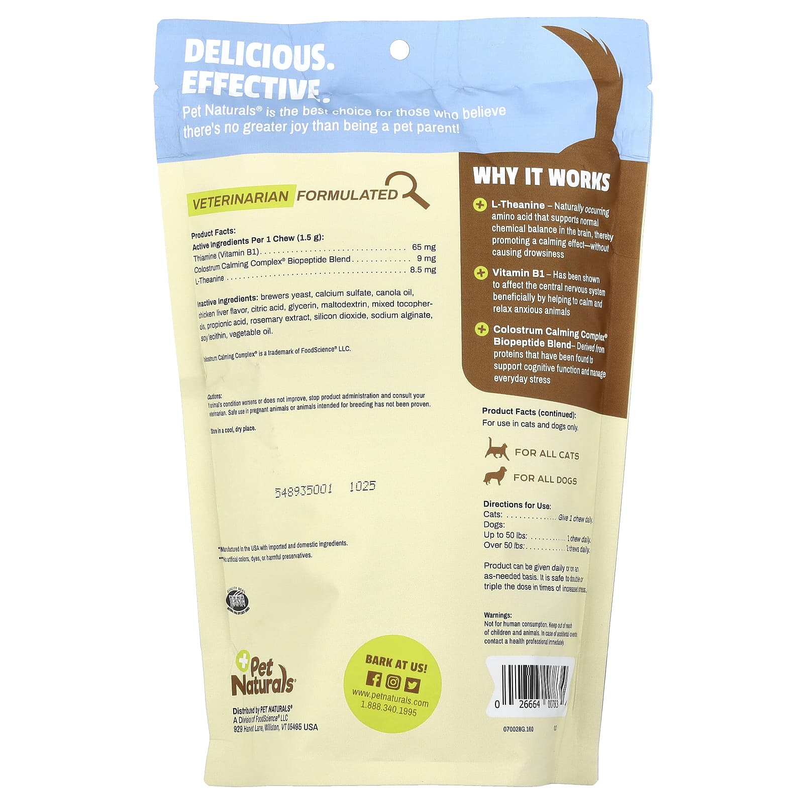 Pet Naturals, Calming®, For Dogs and Cats, All Size, 160 Chews, 8.46 oz (240 g) - Image 2