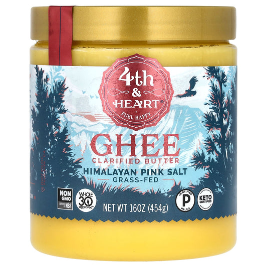 Grass-Fed Ghee Clarified Butter with Himalayan Pink Salt | Non-GMO, Keto & Paleo Friendly - Image 1