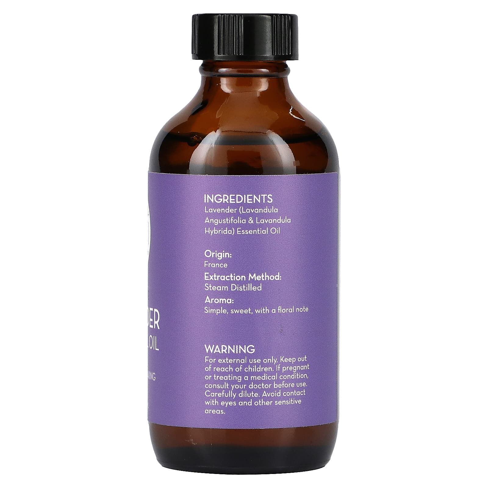 Pure Body Naturals, 100% Pure Essential Oil, Lavender, 4 fl oz (120 ml) - Image 2