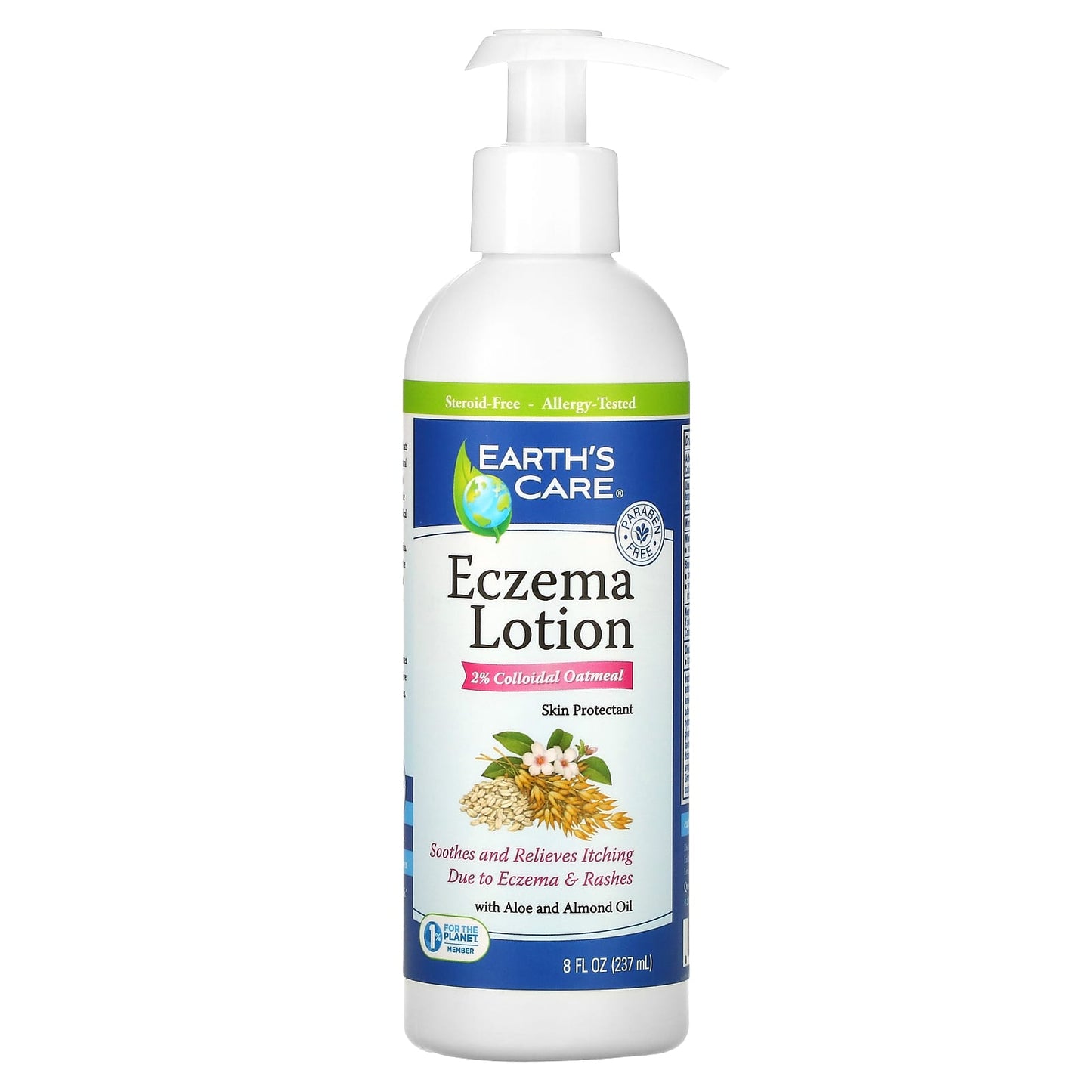 Eczema Lotion Relief, 2% Colloidal Oatmeal, 8 fl oz, Steroid-Free, All-Natural - Image 1