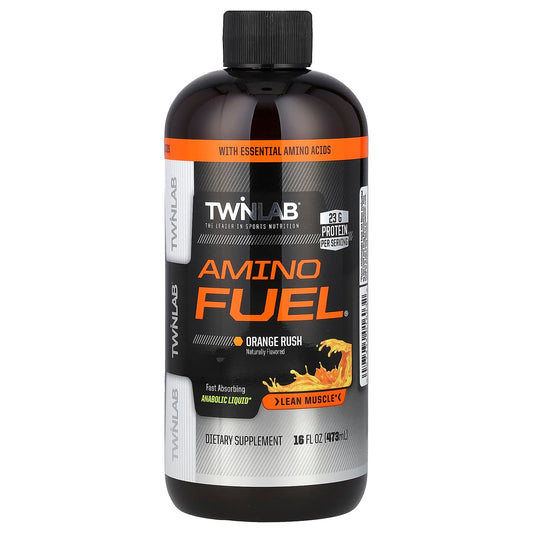 Twinlab, Amino Fuel, Orange Rush, 16 fl oz (473 ml) - Image 1