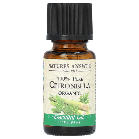 Nature's Answer, 100% Pure Organic Essential Oil Blend, Citronella, 0.5 fl oz (15 ml) - Image 1
