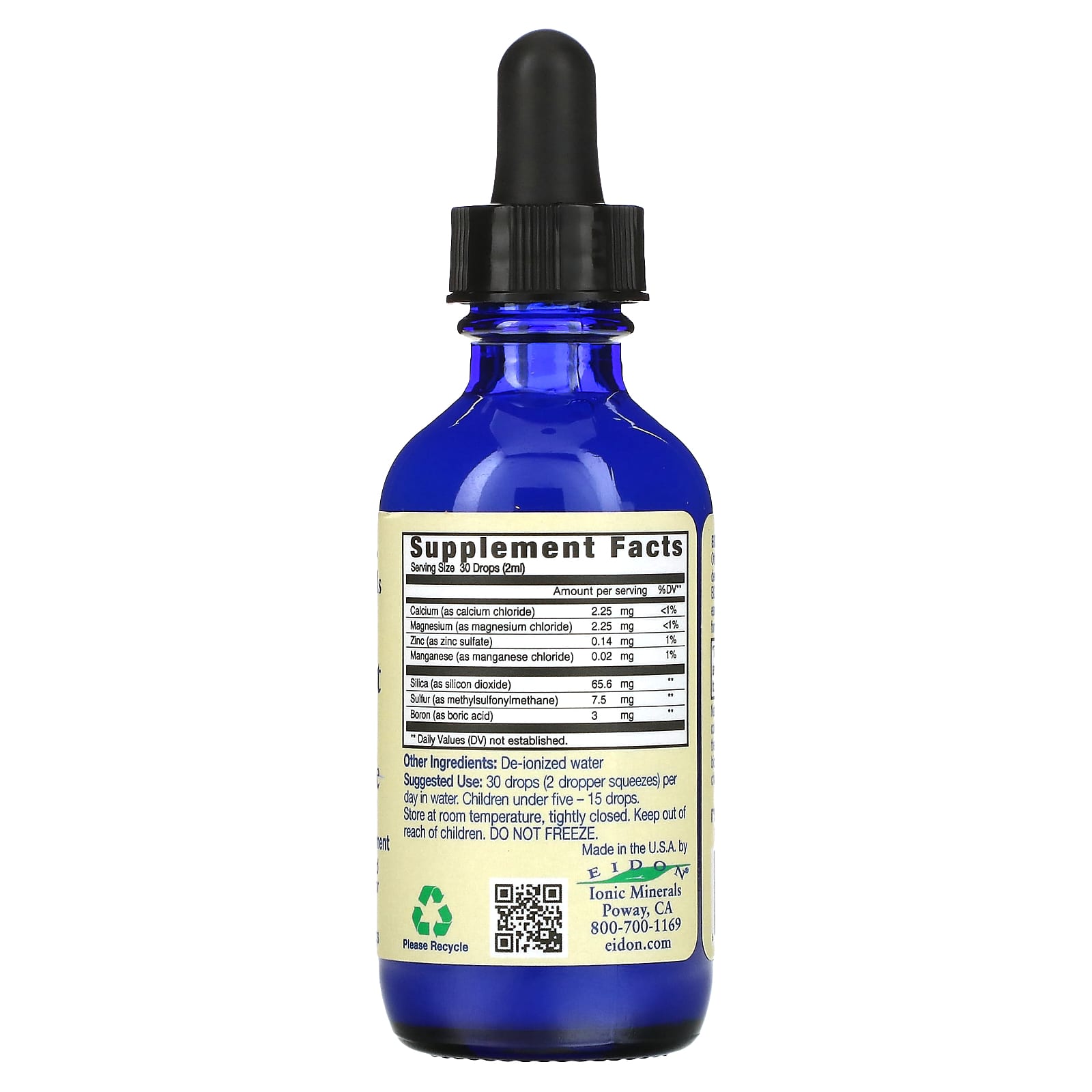 Eidon Ionic Minerals - Natural Bone Support Liquid Concentrate 60ml - Image 2