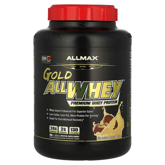 ALLMAX Gold AllWhey Premium Whey Protein Chocolate Peanut Butter 5 lbs - Image 1