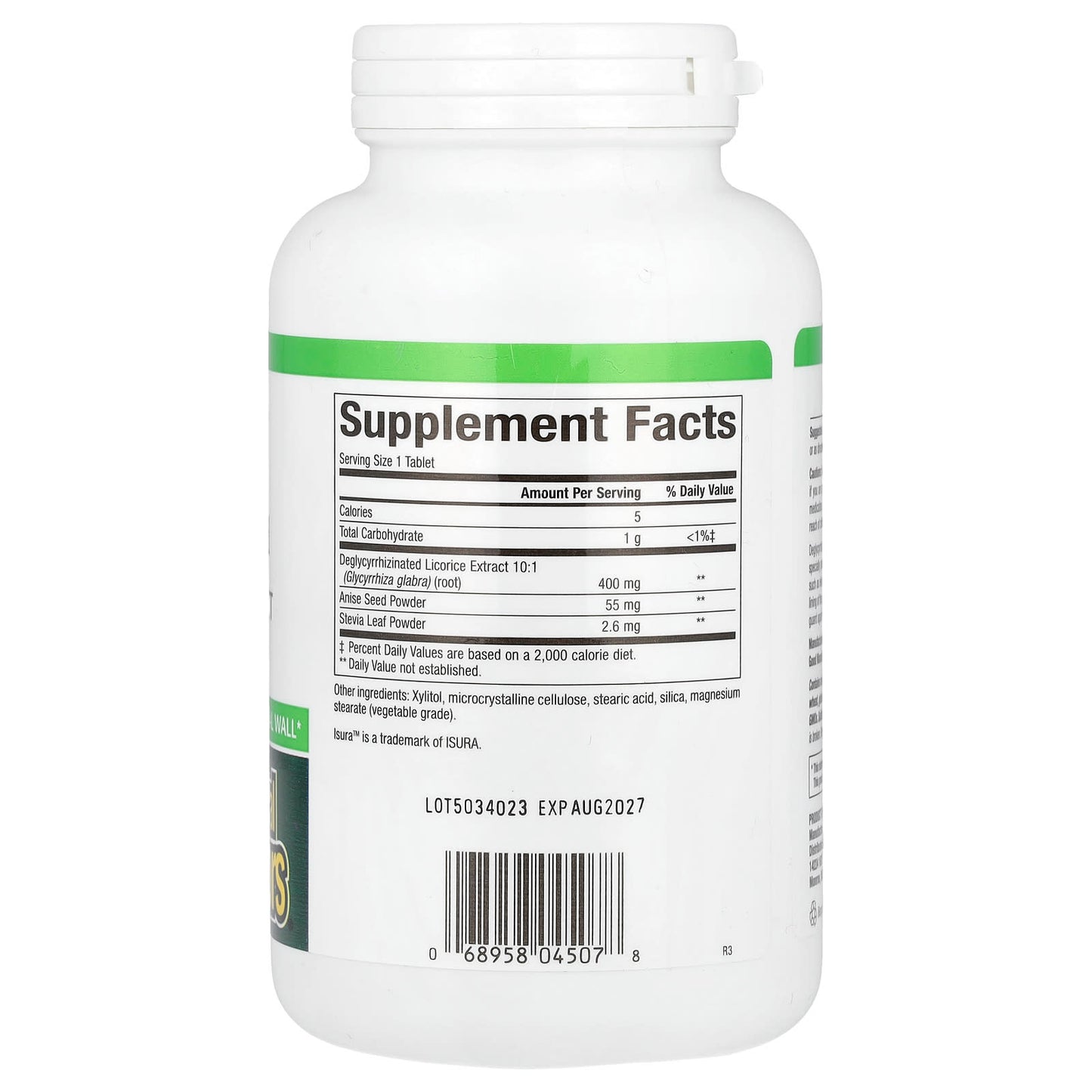 Natural Factors, DGL, Deglycyrrhizinated Licorice Root Extract, 180 Chewable Tablets - Image 2
