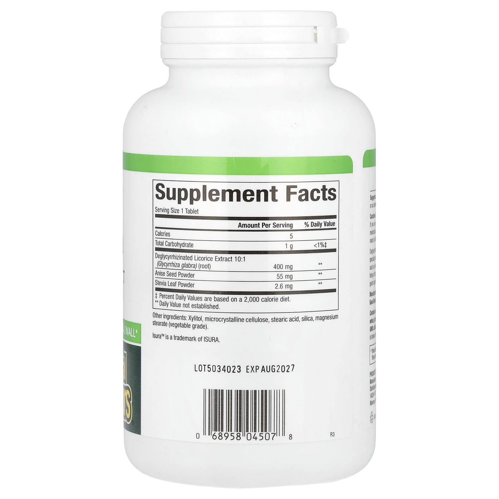 Natural Factors, DGL, Deglycyrrhizinated Licorice Root Extract, 180 Chewable Tablets - Image 2