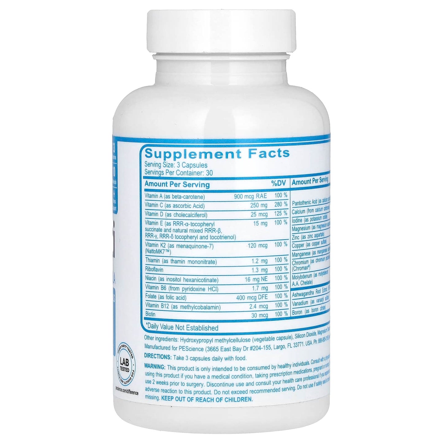 PEScience, TruMulti, Men's Formula, 90 Capsules - Image 2