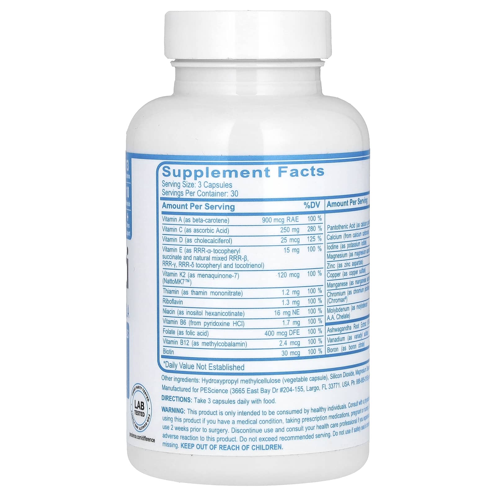 PEScience, TruMulti, Men's Formula, 90 Capsules - Image 2