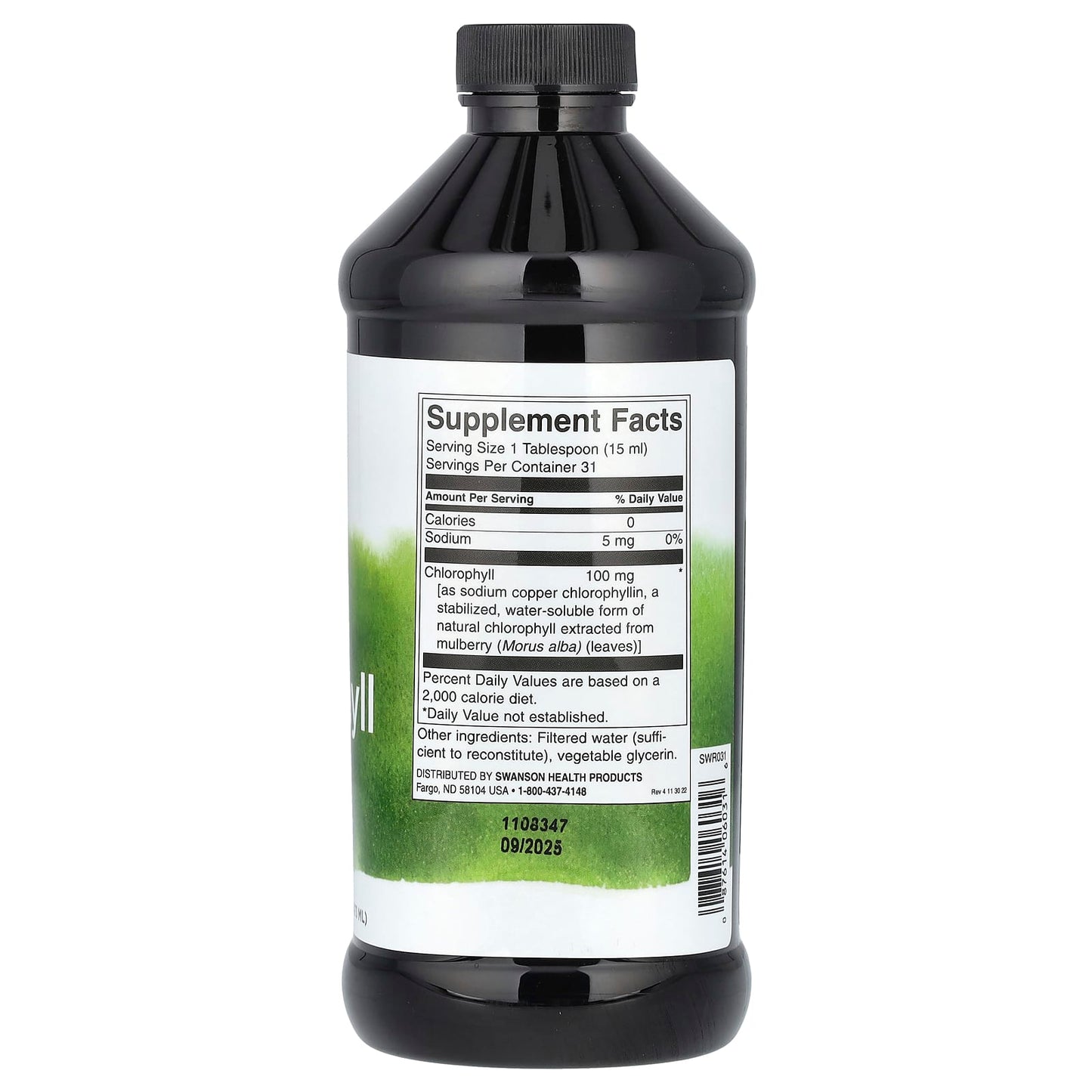 Swanson, Liquid Chlorophyll, 100 mg, 16 fl oz (473 ml) - Image 2