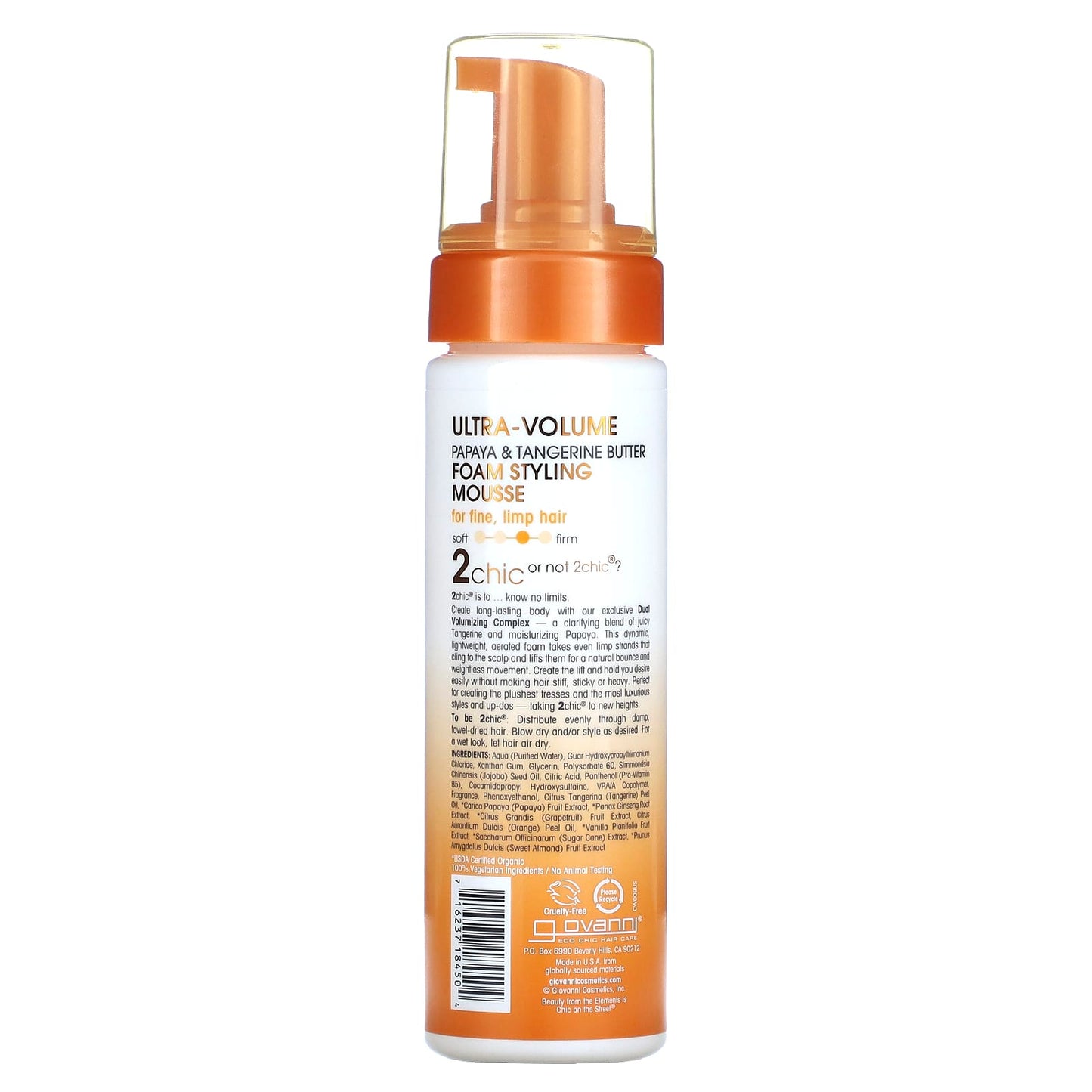 Boost Fine Hair with Giovanni 2chic Ultra-Volume Foam Styling Mousse - Image 2